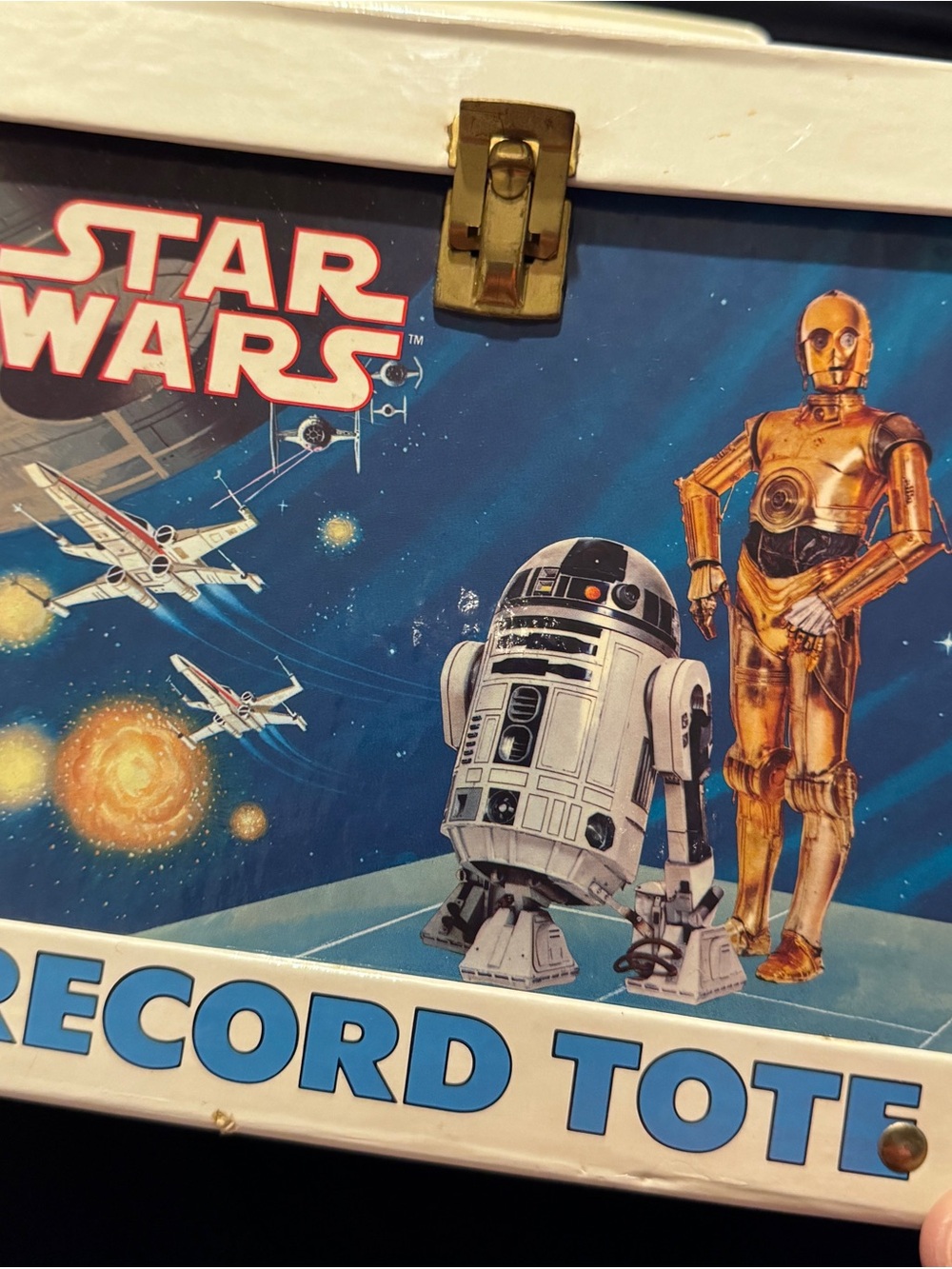 Nice Star Wars Vintage R2-D2 & C-3PO & Others Record Tote - Photo Print 1982